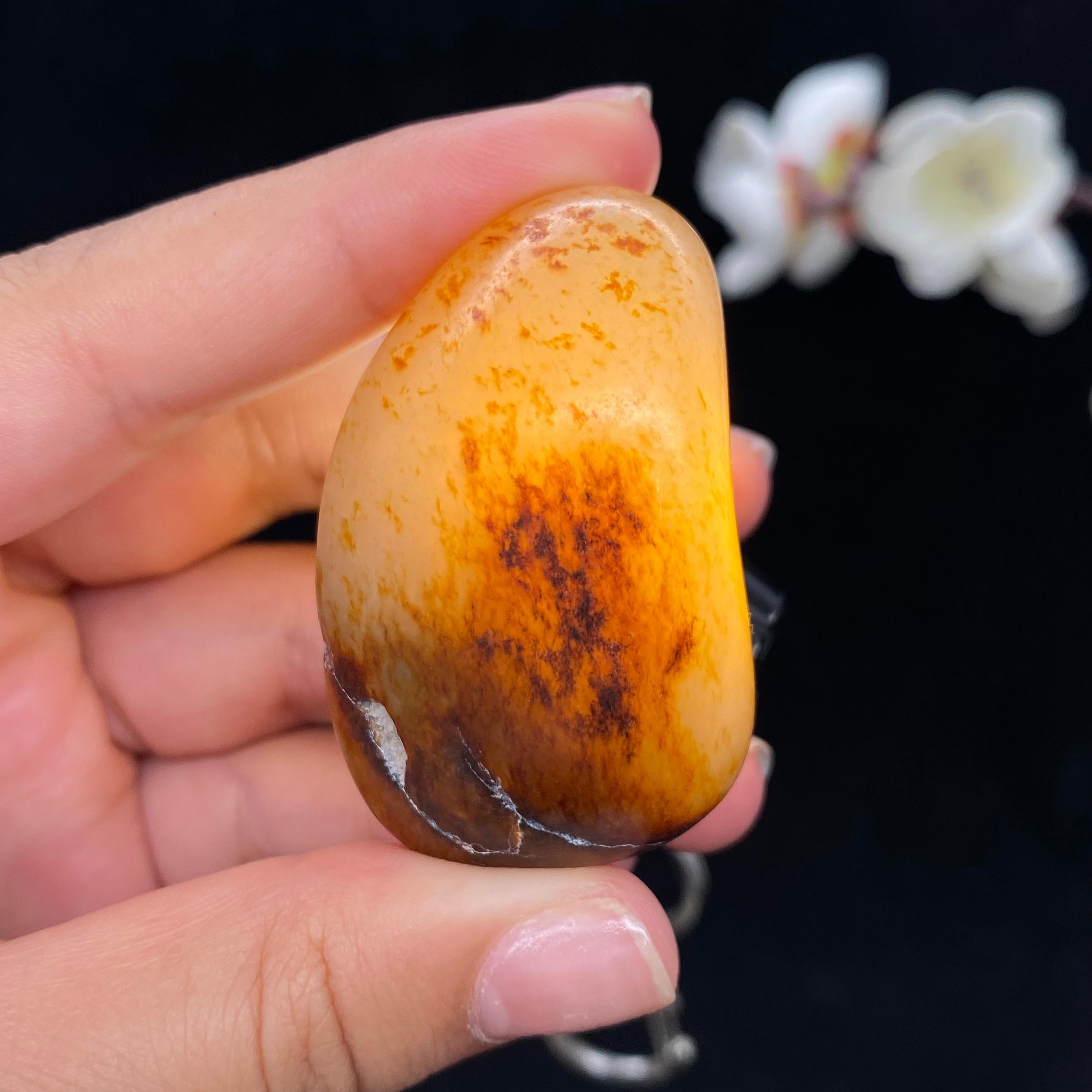 和田玉聚红皮籽料（48g）
