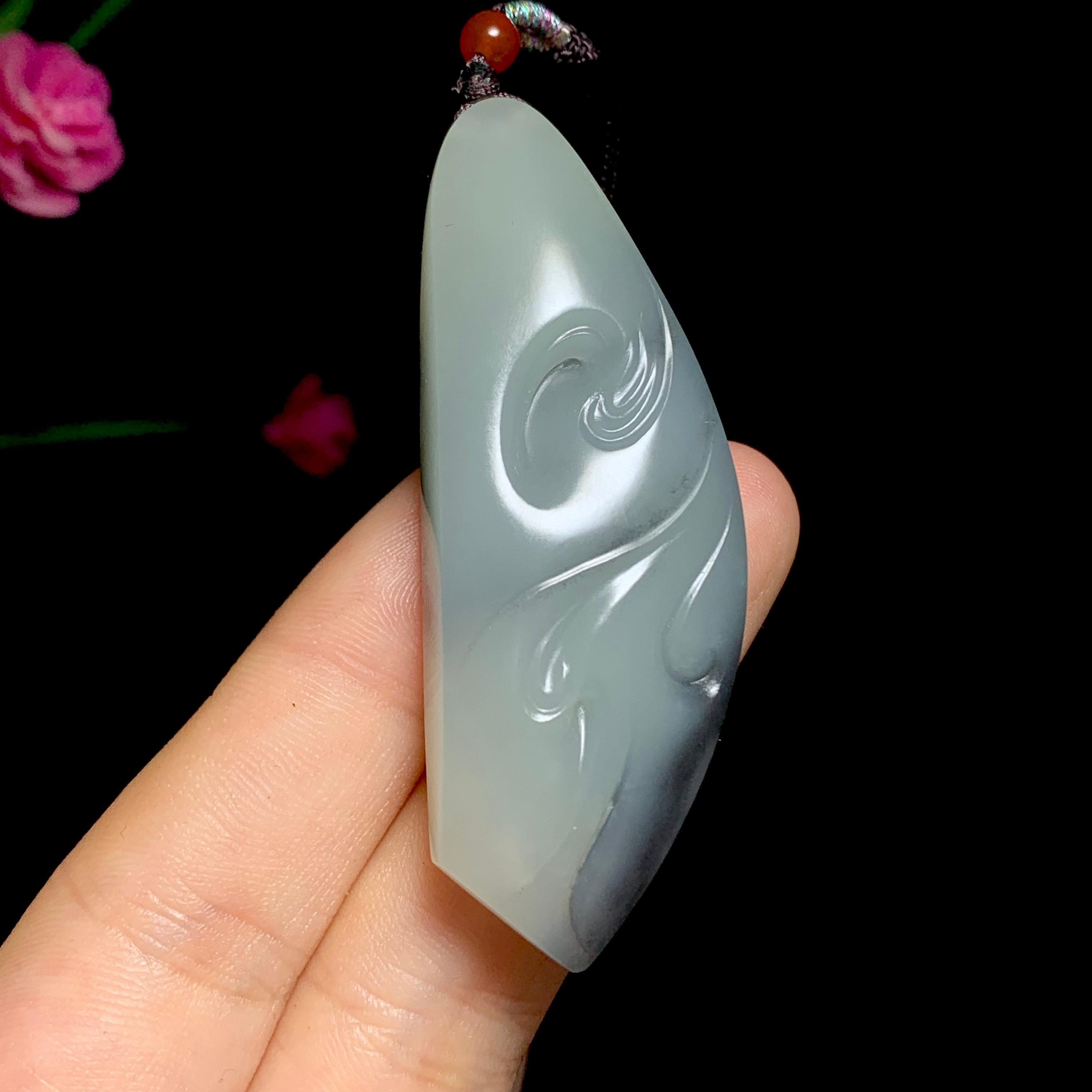 新疆于田山料青花随行挂件（23.8g）