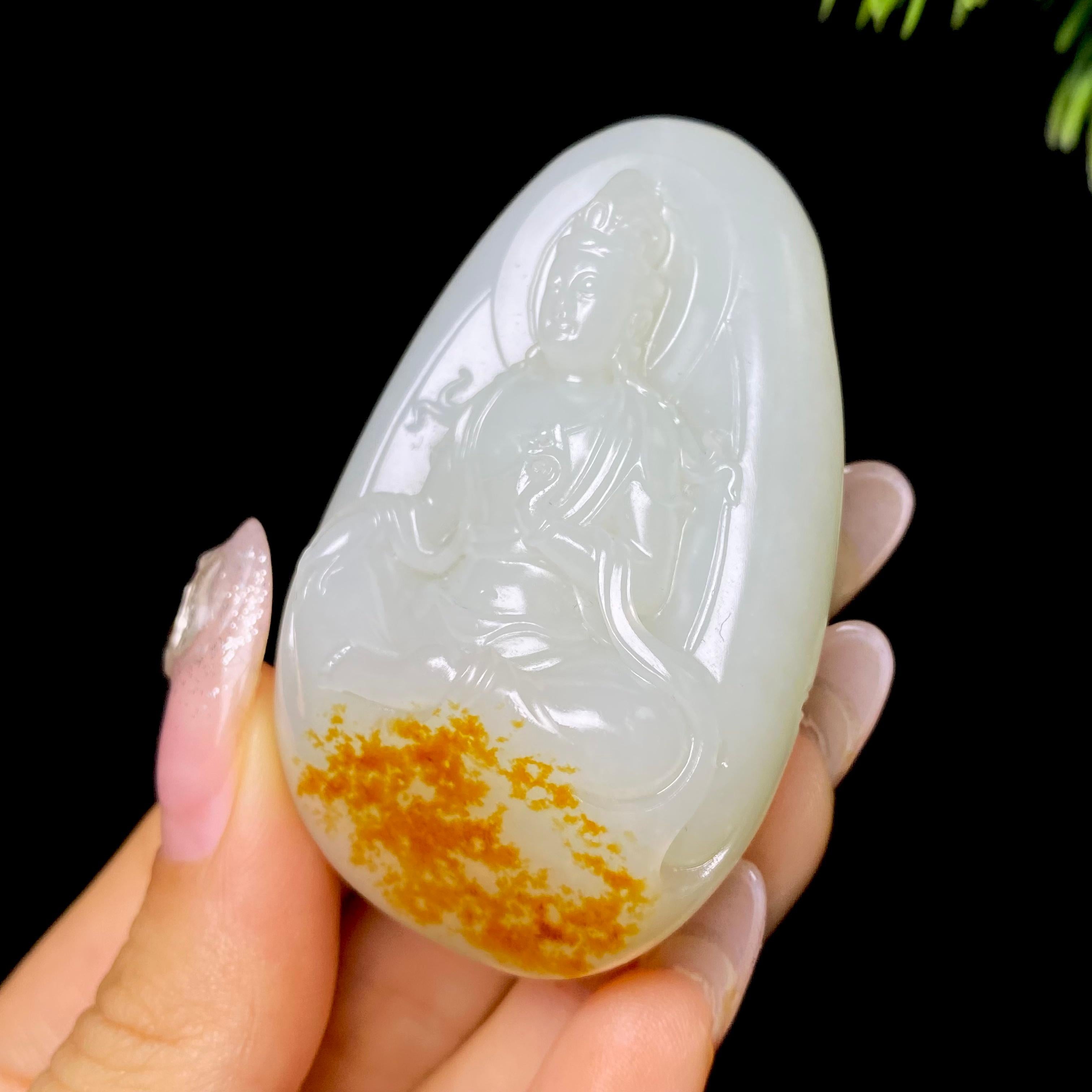 和田玉籽料观音（68.0g）