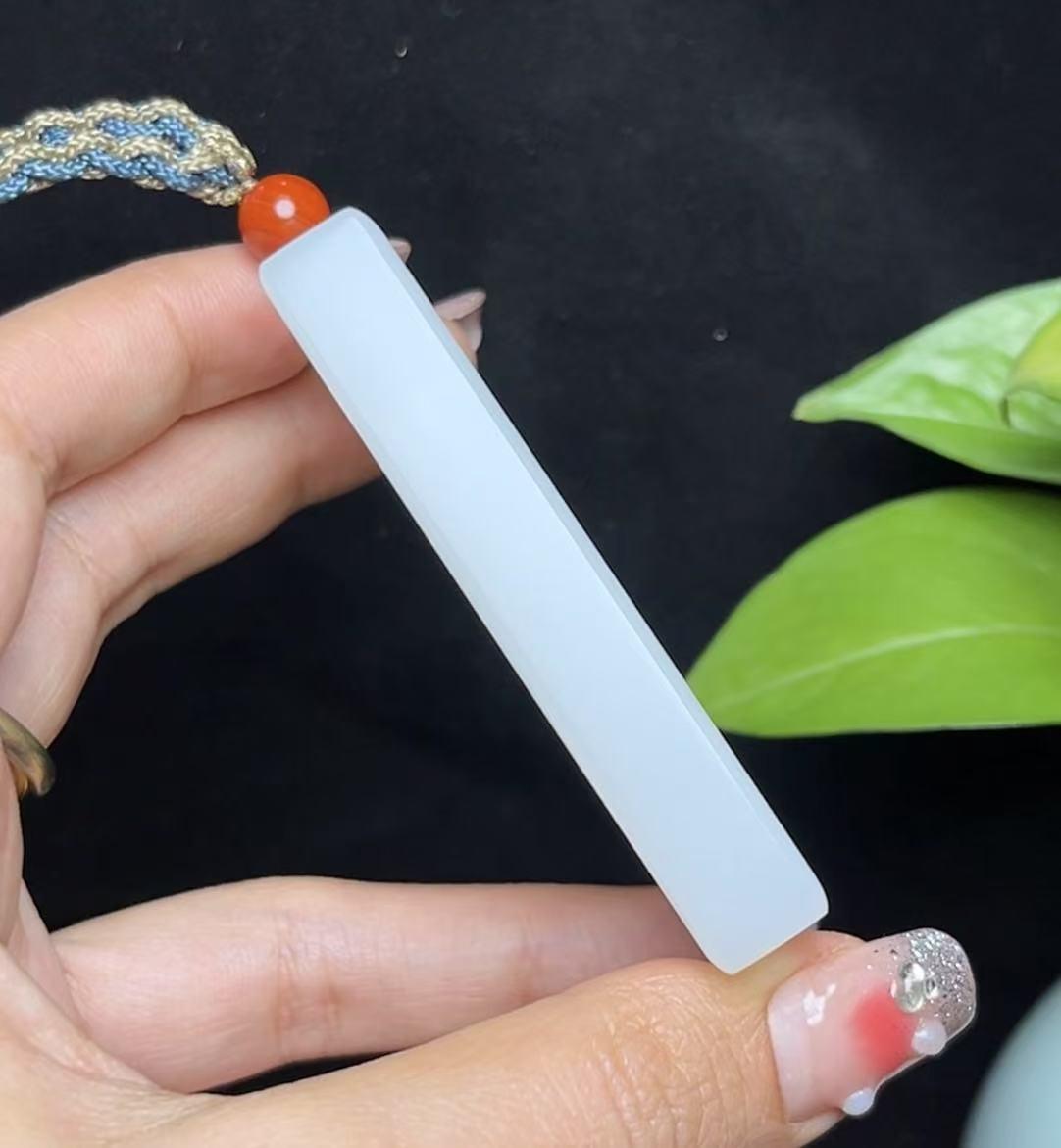 和田羊脂玉平安无事牌（86.6g）