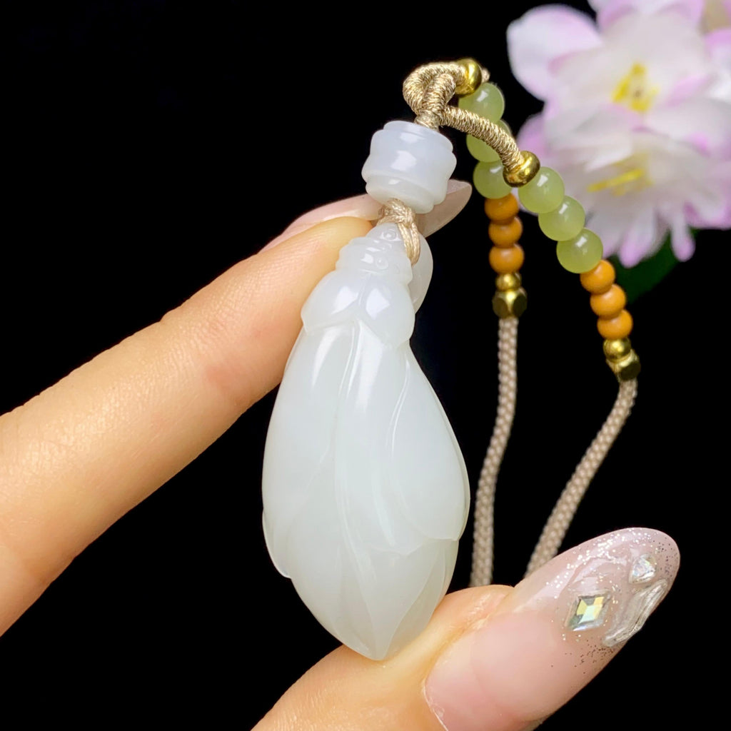 和田玉米达料白玉玉兰花（17.1g）