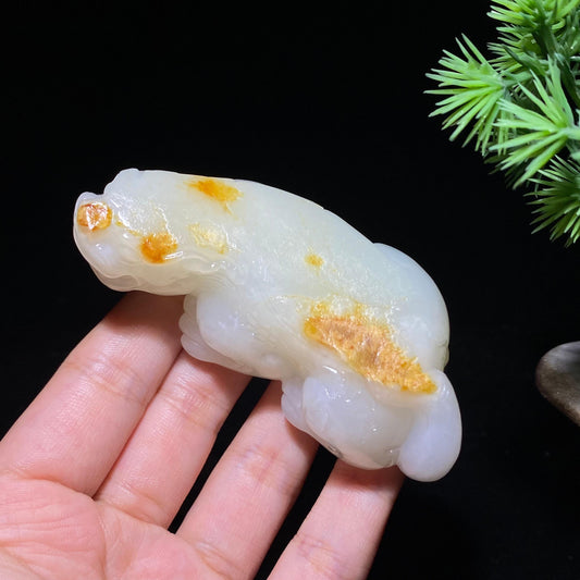 和田玉籽料貔貅把件（124.6g）