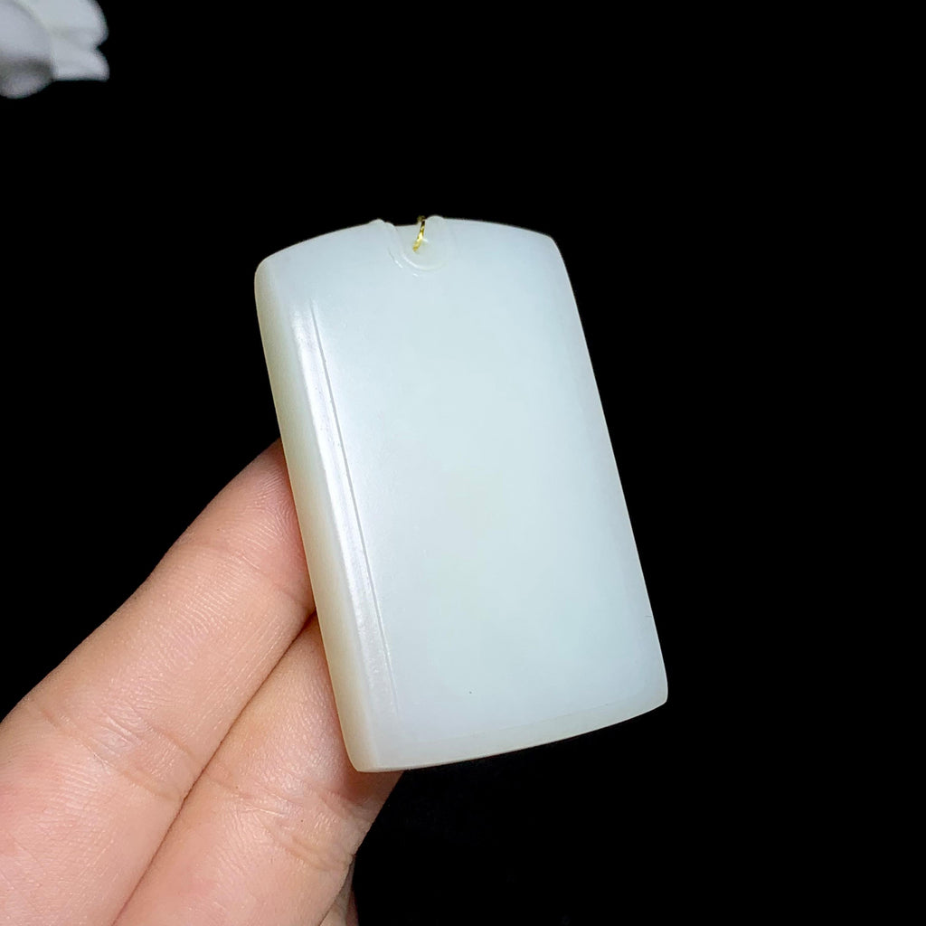 和田白玉无事牌（55.0g）