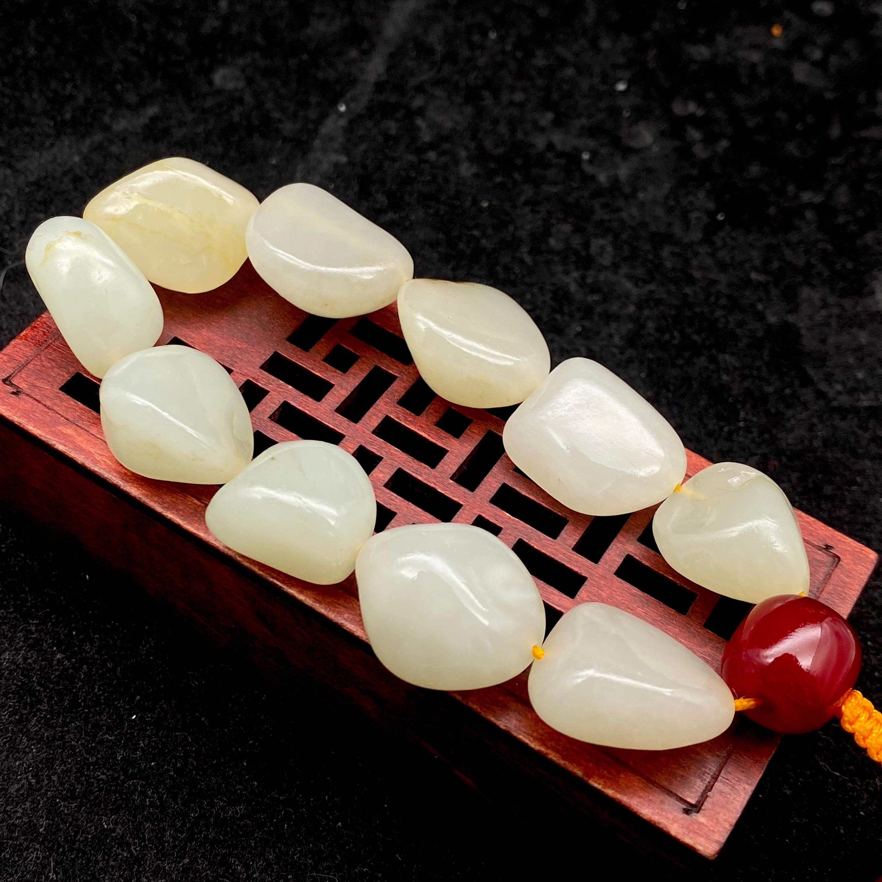 和田玉白玉【精品手串】（61.6g）