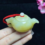 和田且末料糖白把把壶小手把件（50.2g）