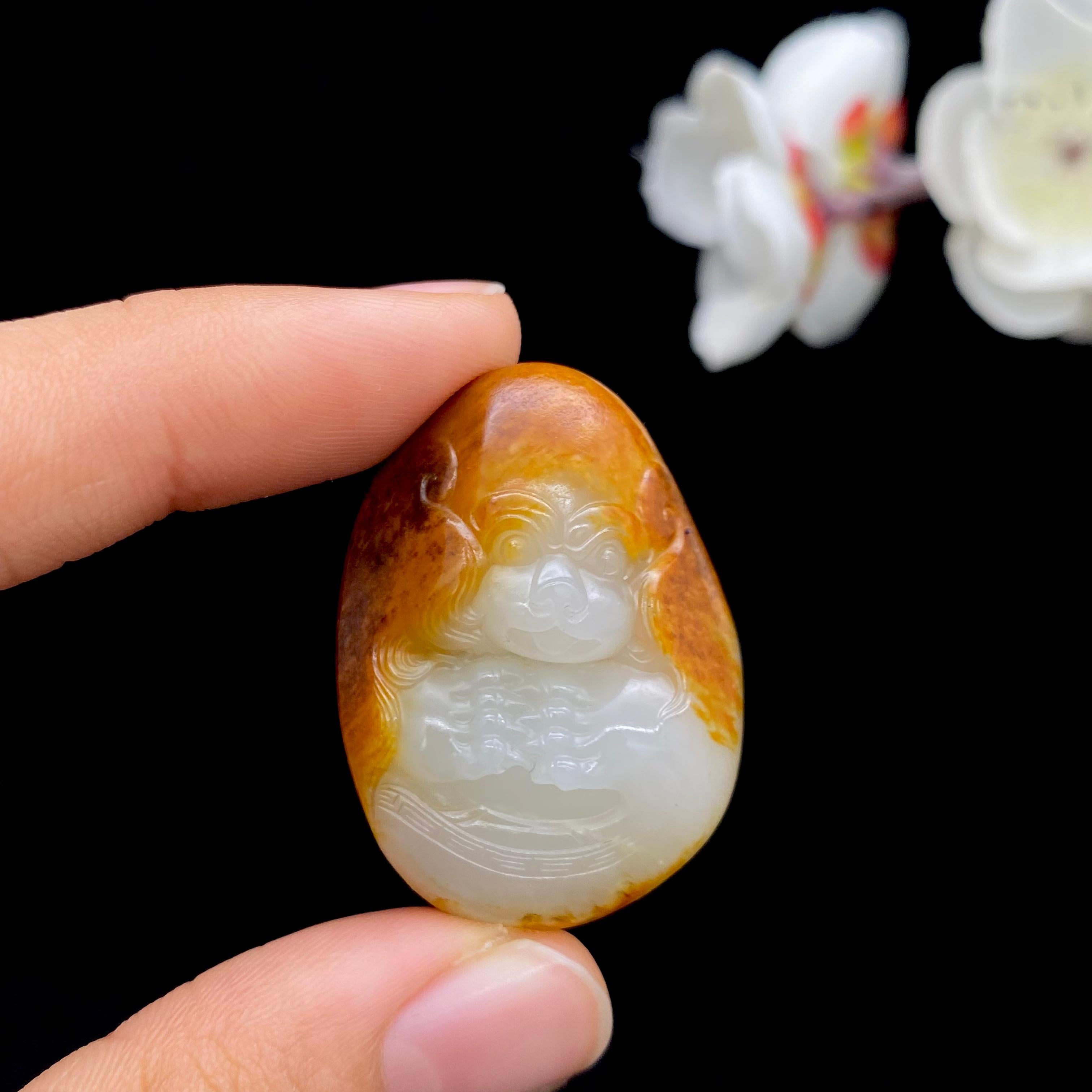 和田玉籽料【灵猴】挂件（26.1g）