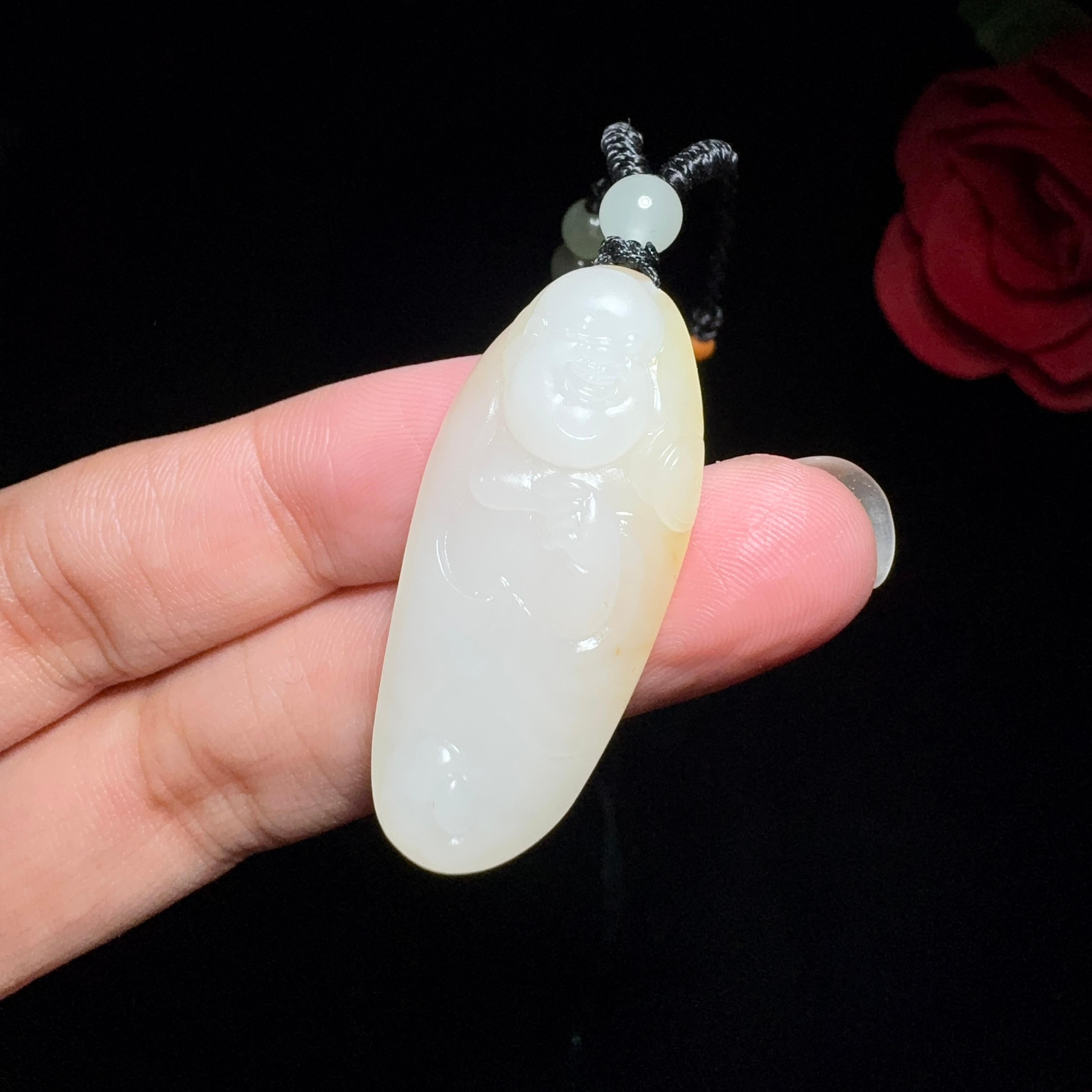秒杀和田玉籽料佛公挂件（7.3g）