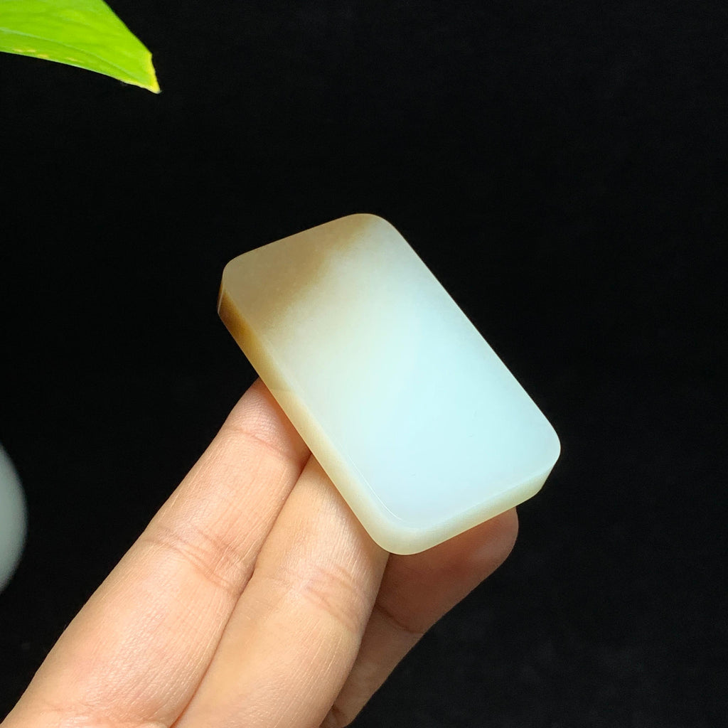 和田山料糖白玉无事牌挂件（36.6g）
