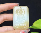 新疆和田玉且末天地糖羊脂玉观音（44.2g）