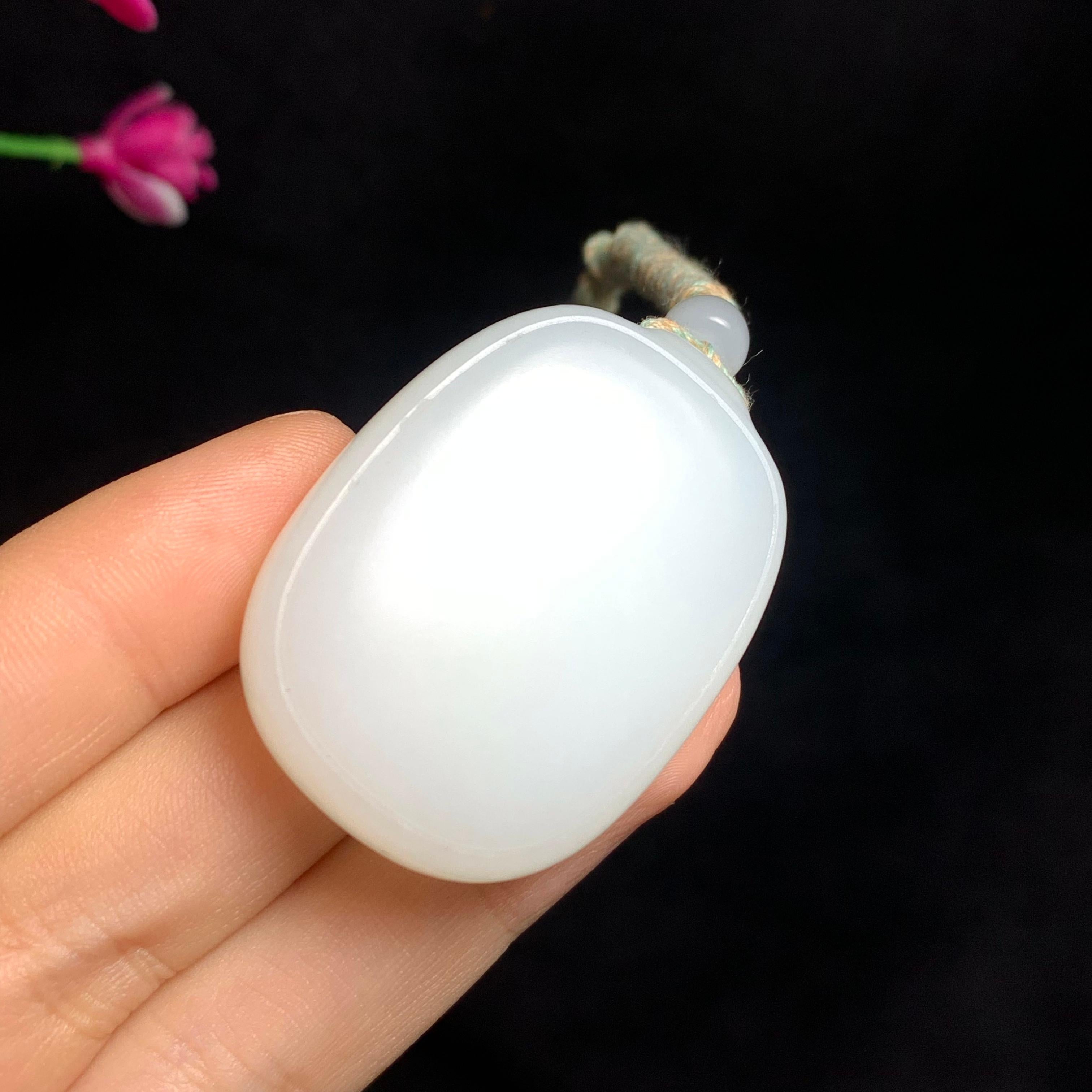 传家之宝和田玉羊脂白玉平安牌（33.2g）