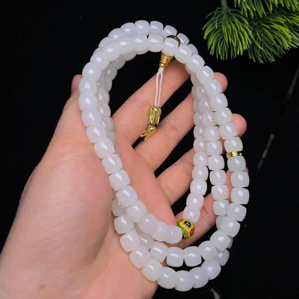 和田玉白玉直切项链（146.0g）