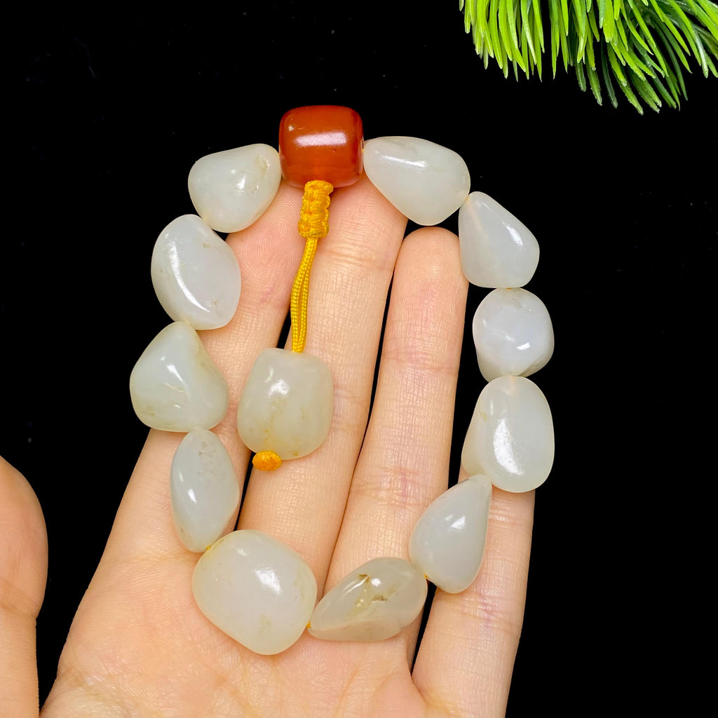 和田玉洒金皮籽料手串（67.5g）