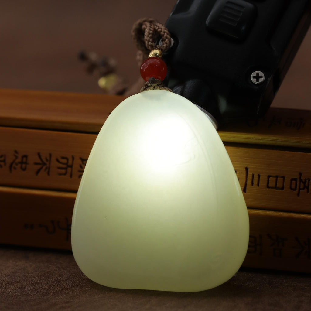 和田玉白玉弥勒佛吊坠（27g）