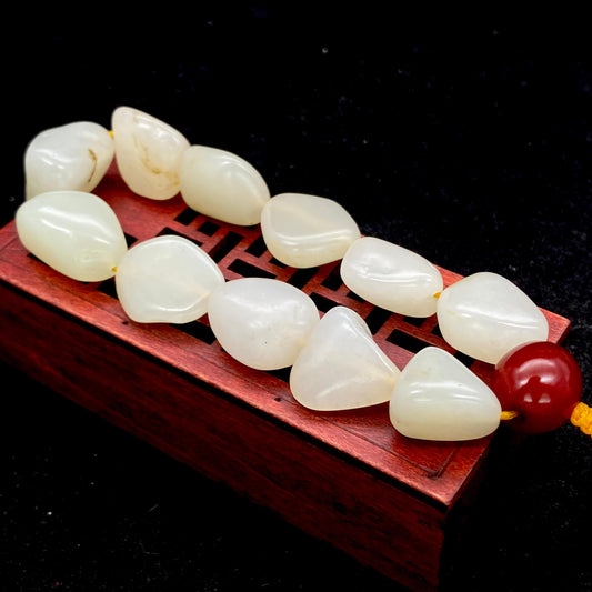 和田玉-白玉【精品手串】（52.8g）