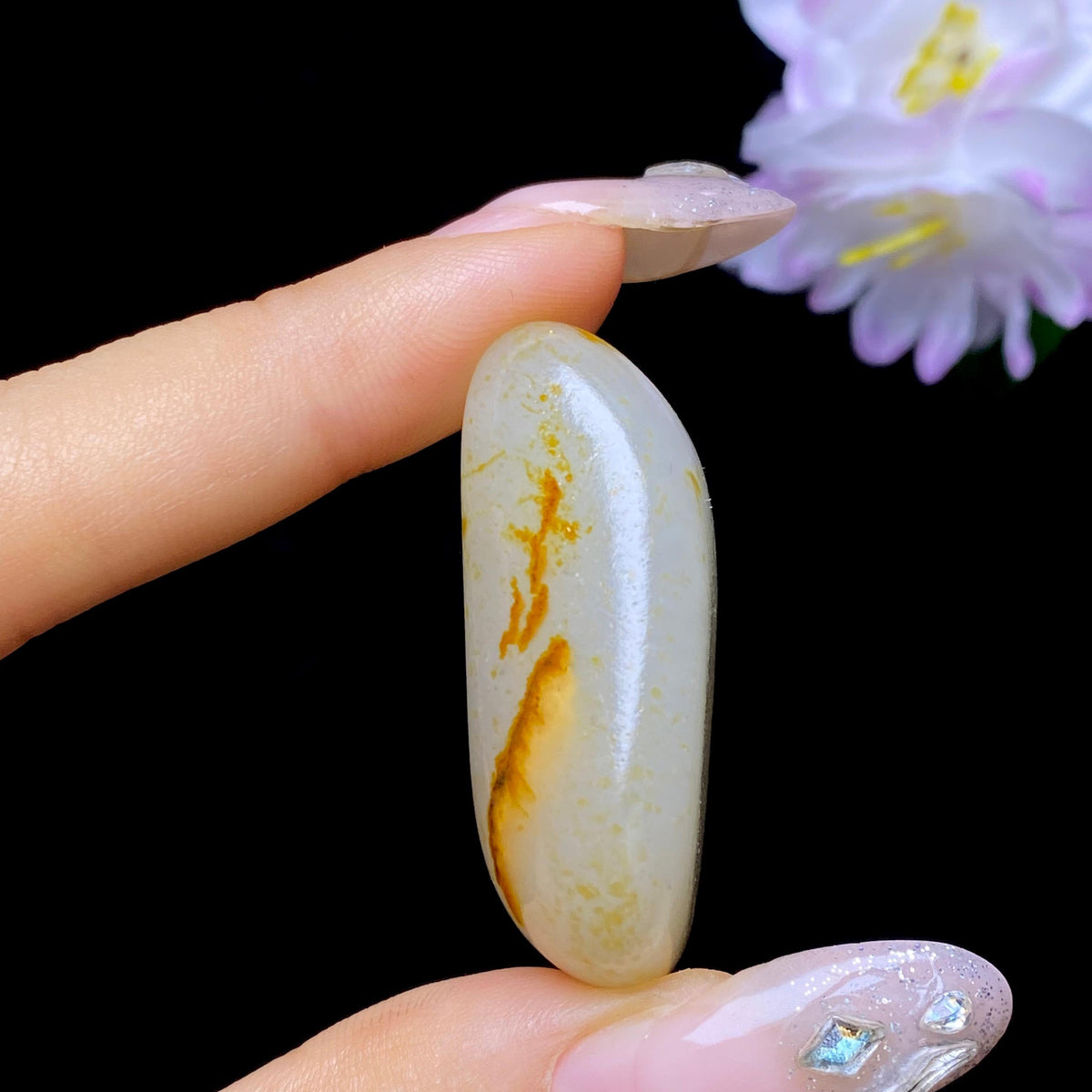 和田玉洒金皮籽料挂件（22g）