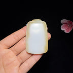 和田玉糖白平安无事牌（46.9g）