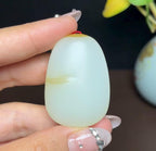 新疆和田玉且末料羊脂玉佛公（29.3g）