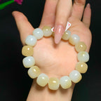 收藏级新疆糖羊脂白玉手串（69.0g）