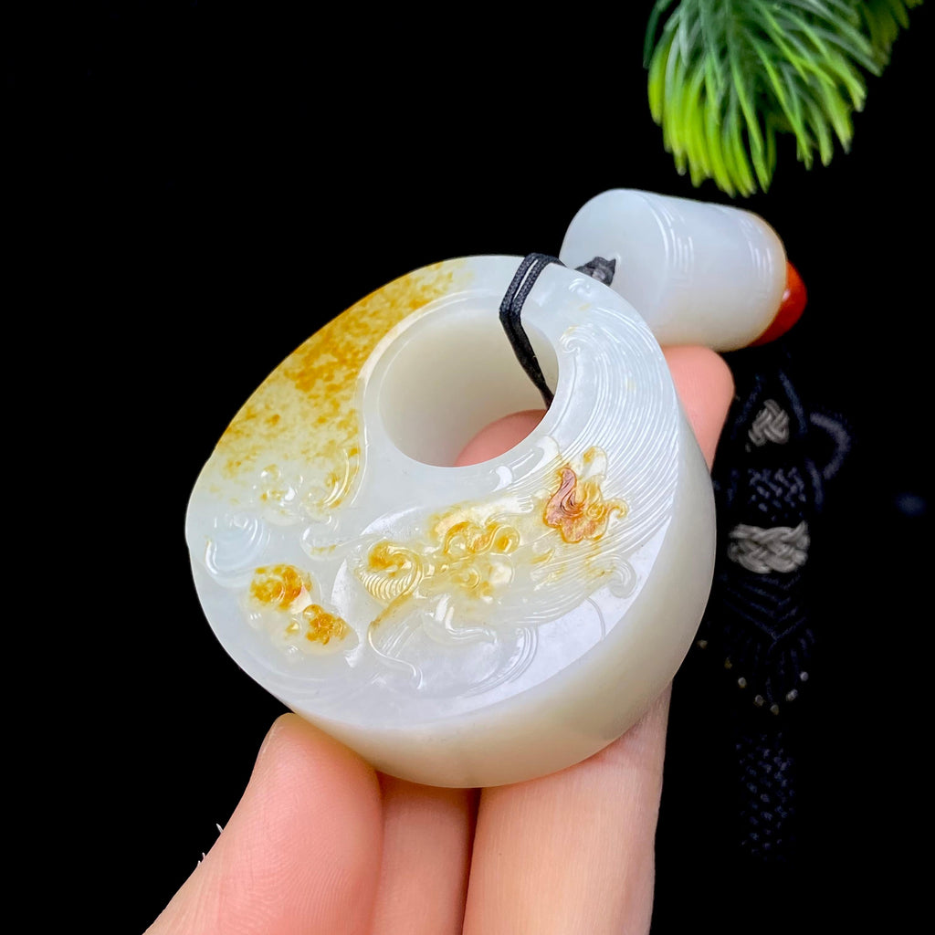 和田玉籽料望子成龙把件（118.2g）