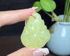 新疆和田玉若羌黄口料灵芝玉如意（19.1g）