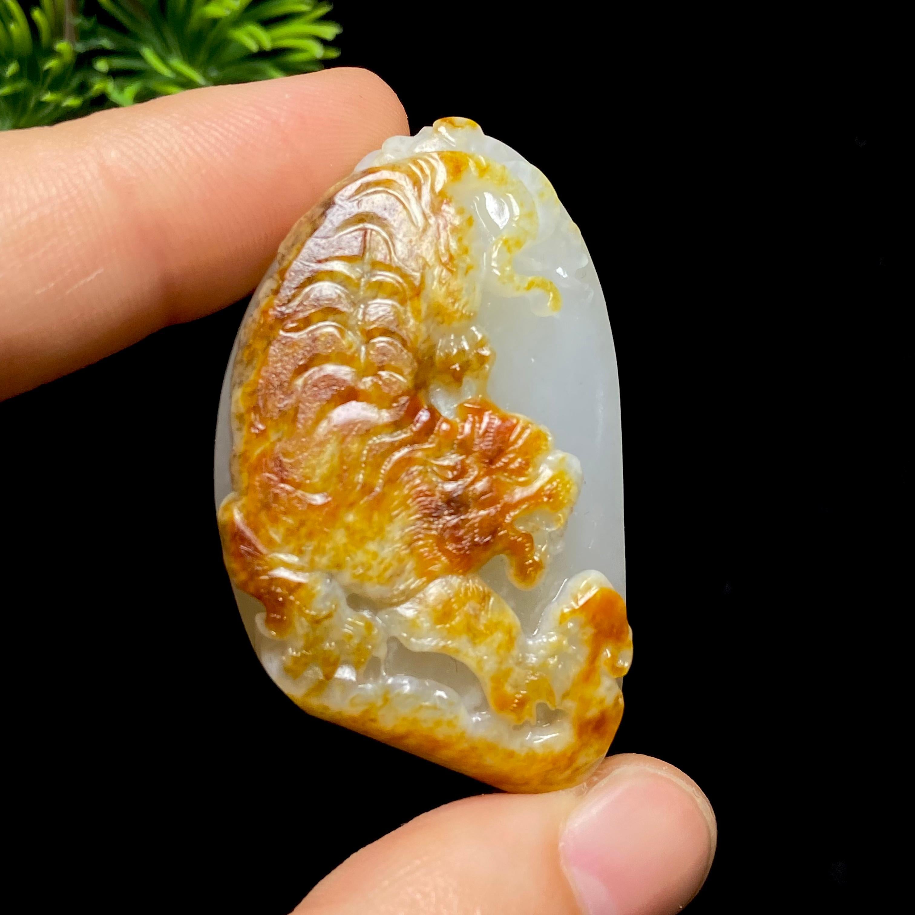 和田玉籽料下山虎（30.8g）