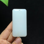 和田山料糖白玉无事牌挂件（73.6g）