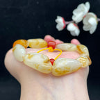 和田玉洒金皮籽料精品手串（38g）