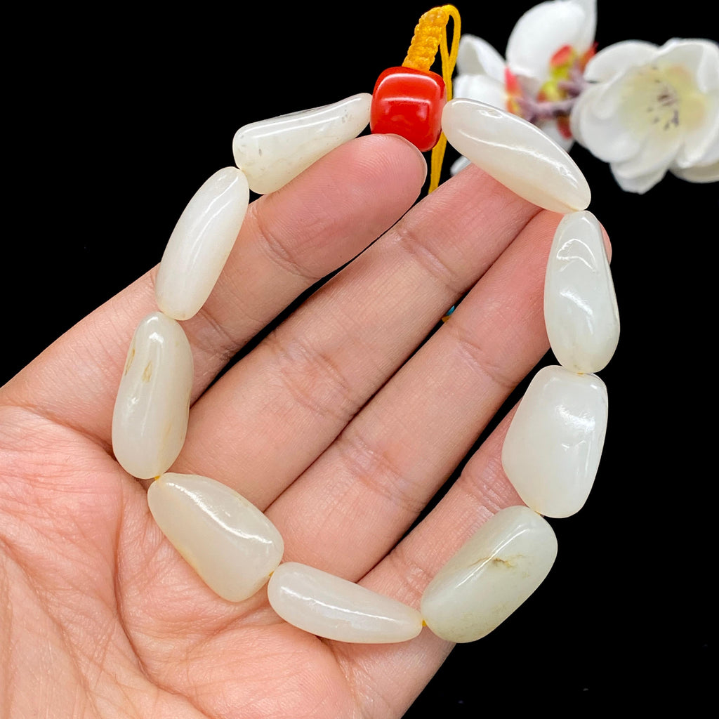 和田玉白玉籽料【精品手串】（38.7g）