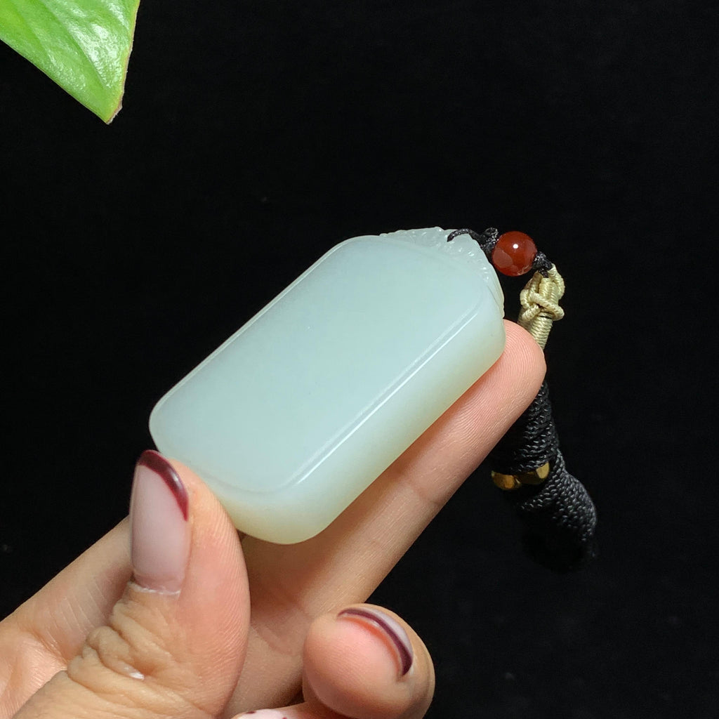 和田山料白玉无事牌挂件（40.0g）