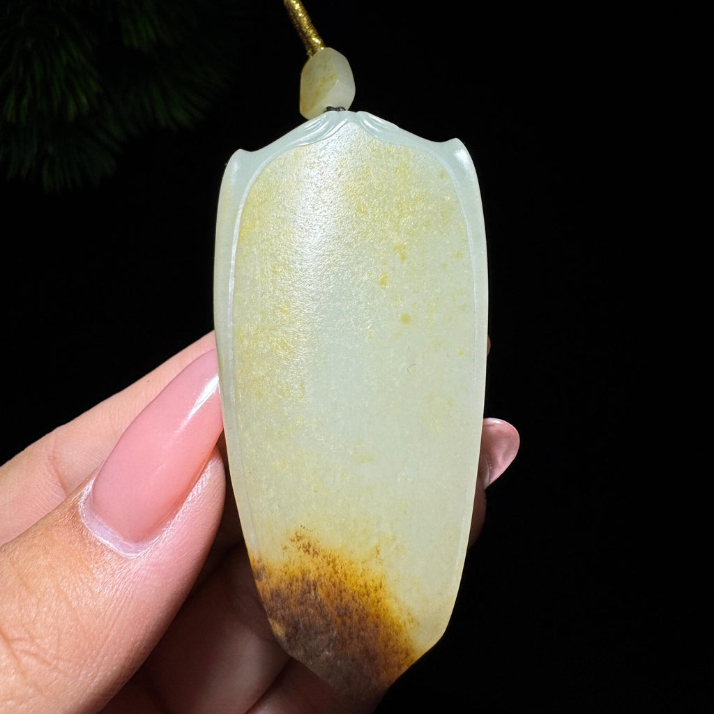 和田玉籽料满皮无事牌（51.0g）