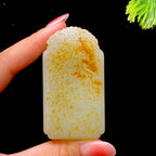 和田玉籽料无事牌（66.6g）