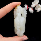 和田玉籽料【蛇】挂件（93g）