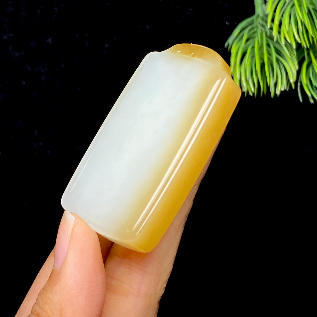 和田玉糖白无事牌（36.5g）
