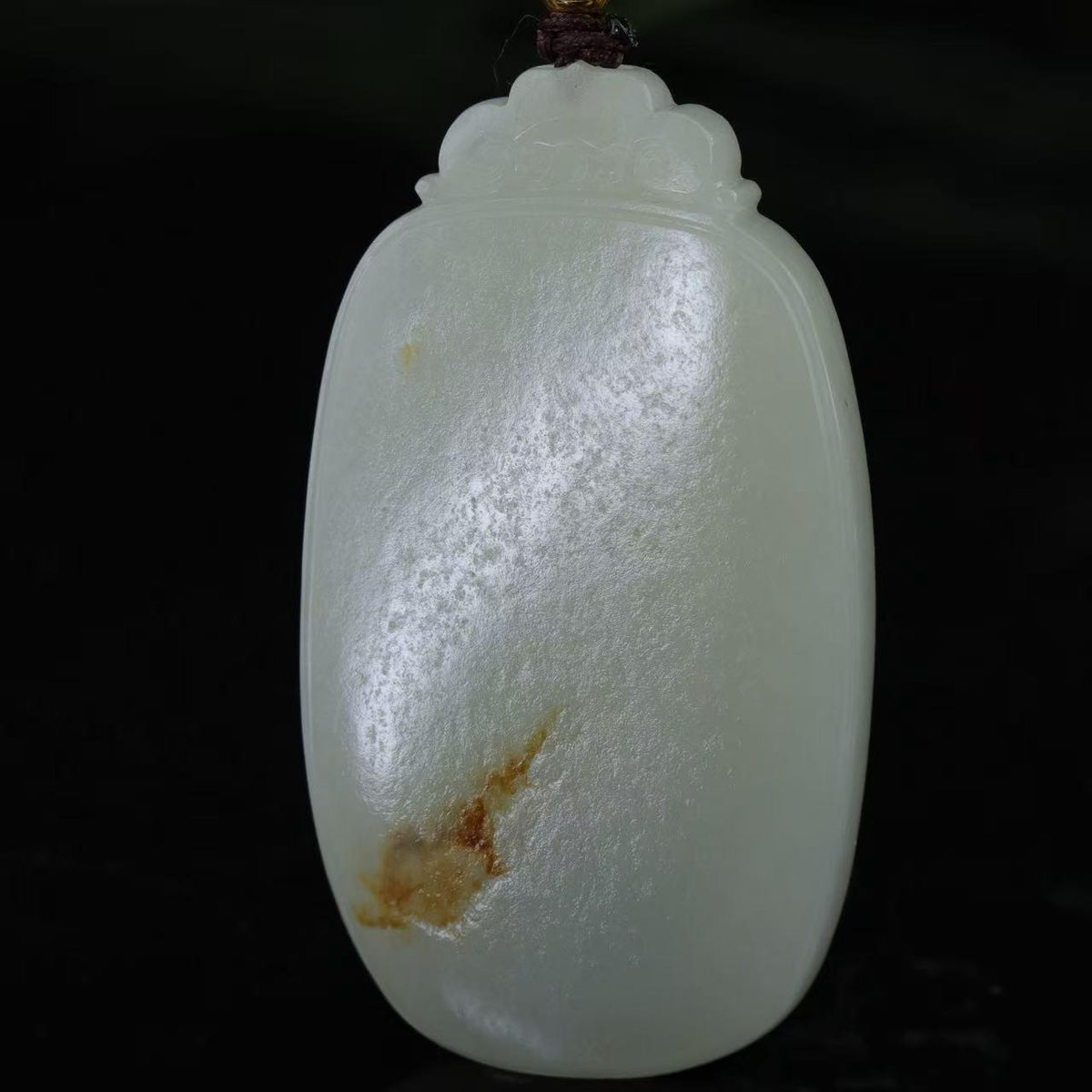 和田玉洒金皮平安牌（32.4g）