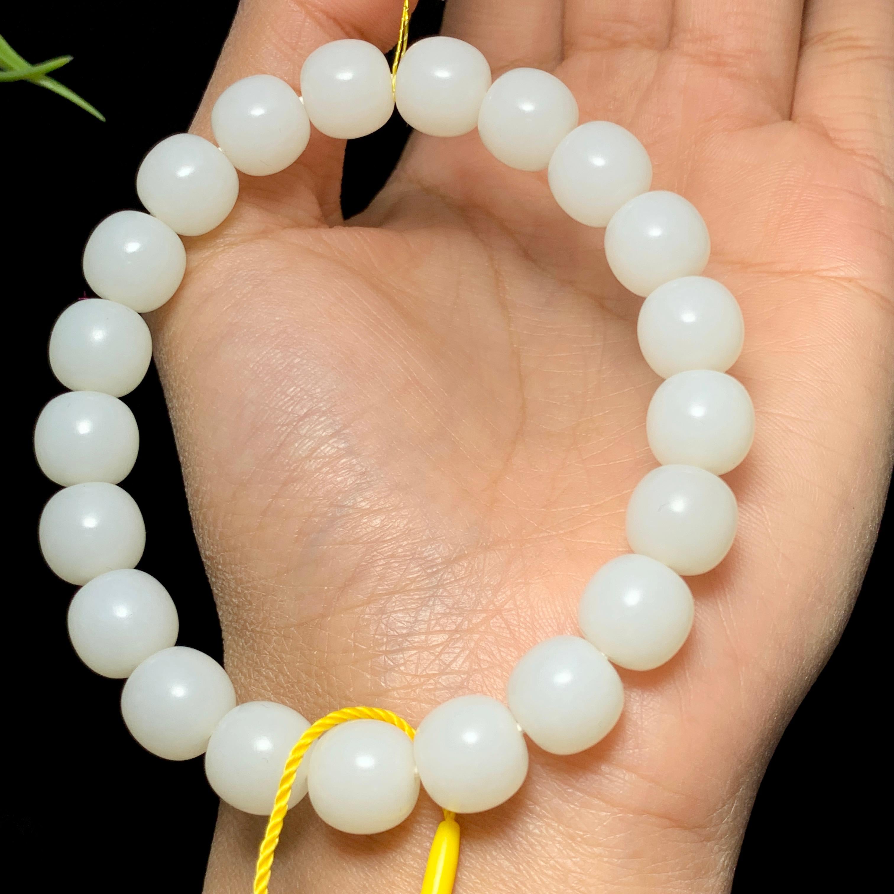 和田山料白玉老型珠手串（38.8g）