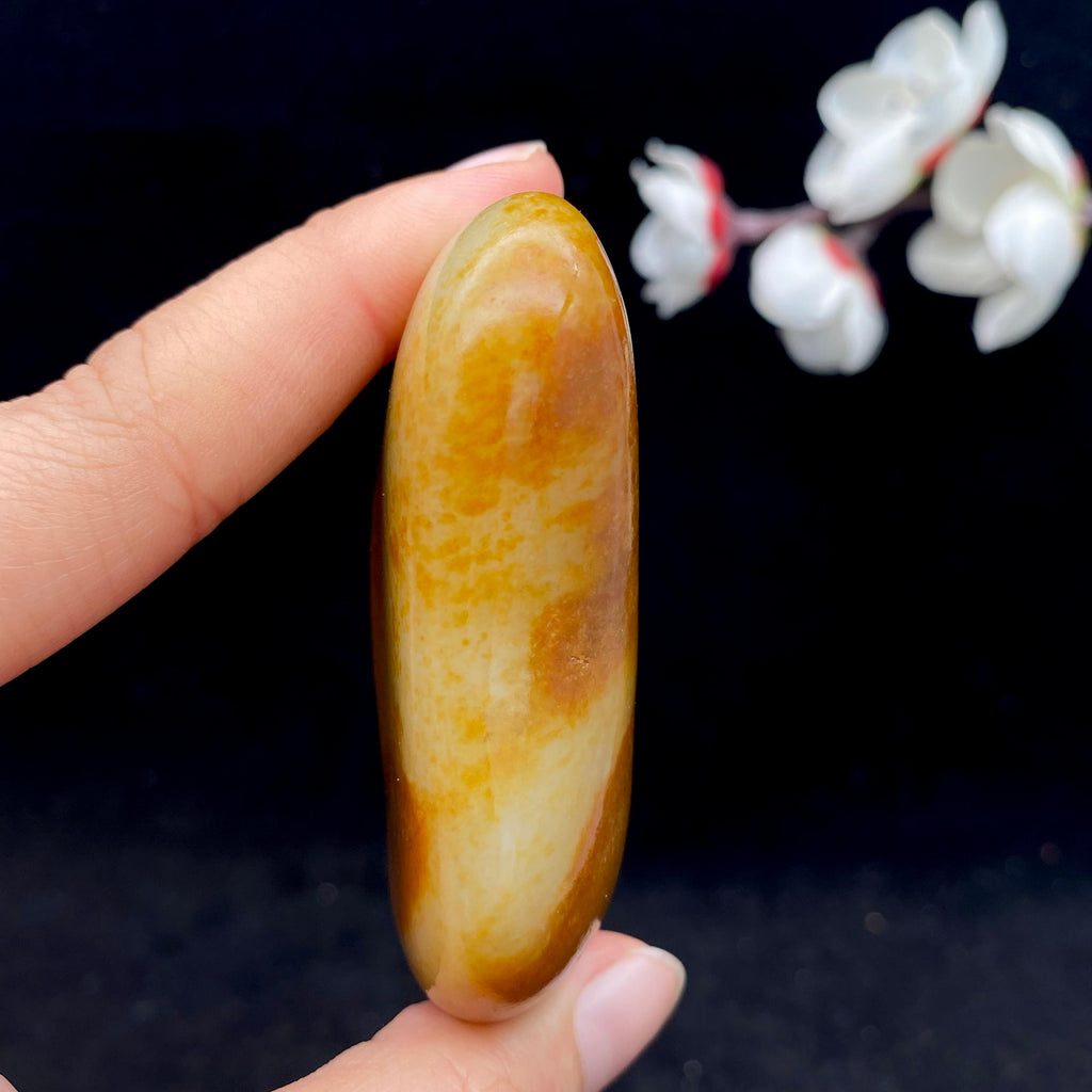 和田玉聚红皮籽料手把件（118.6g）
