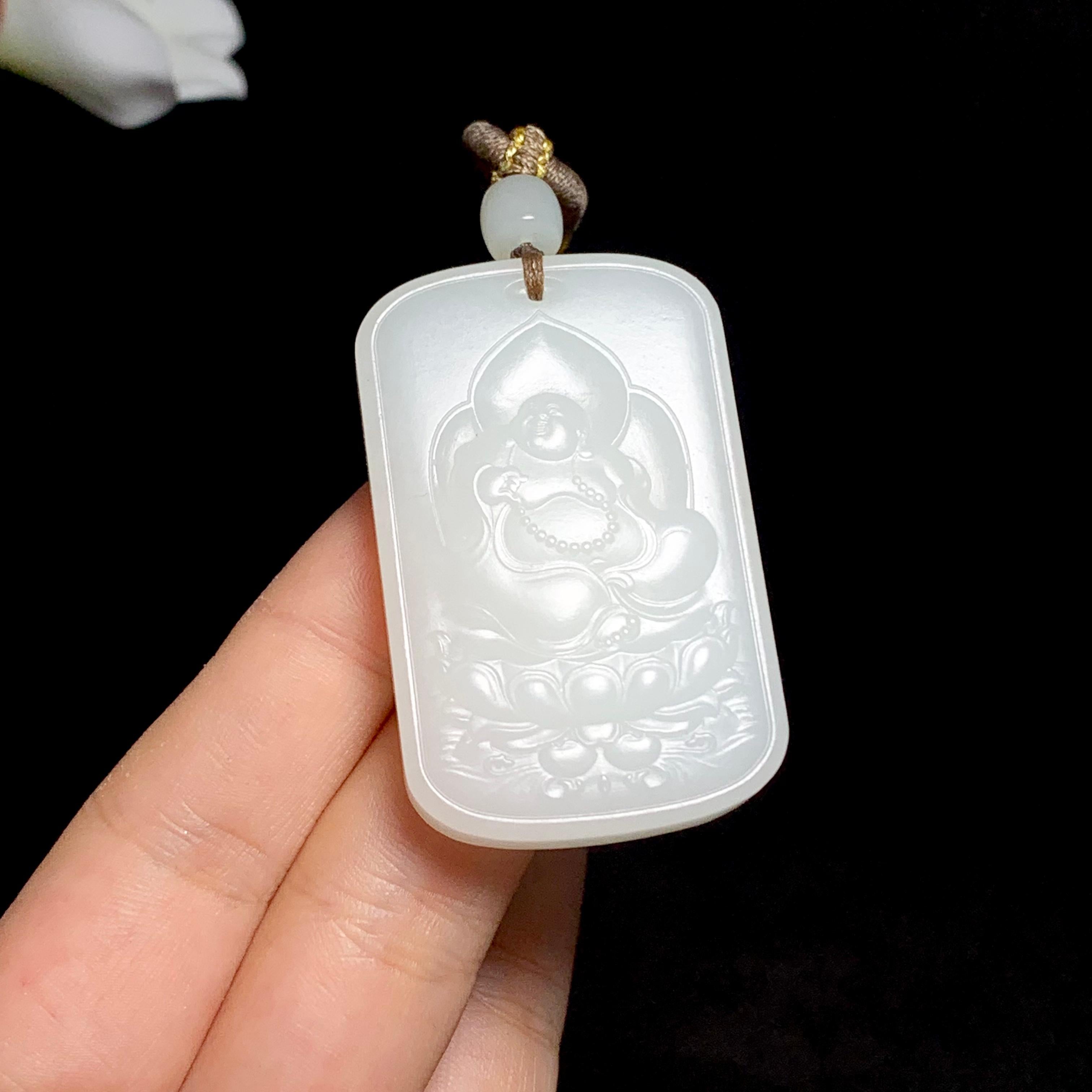 和田山料白玉佛公挂件（36.2g）
