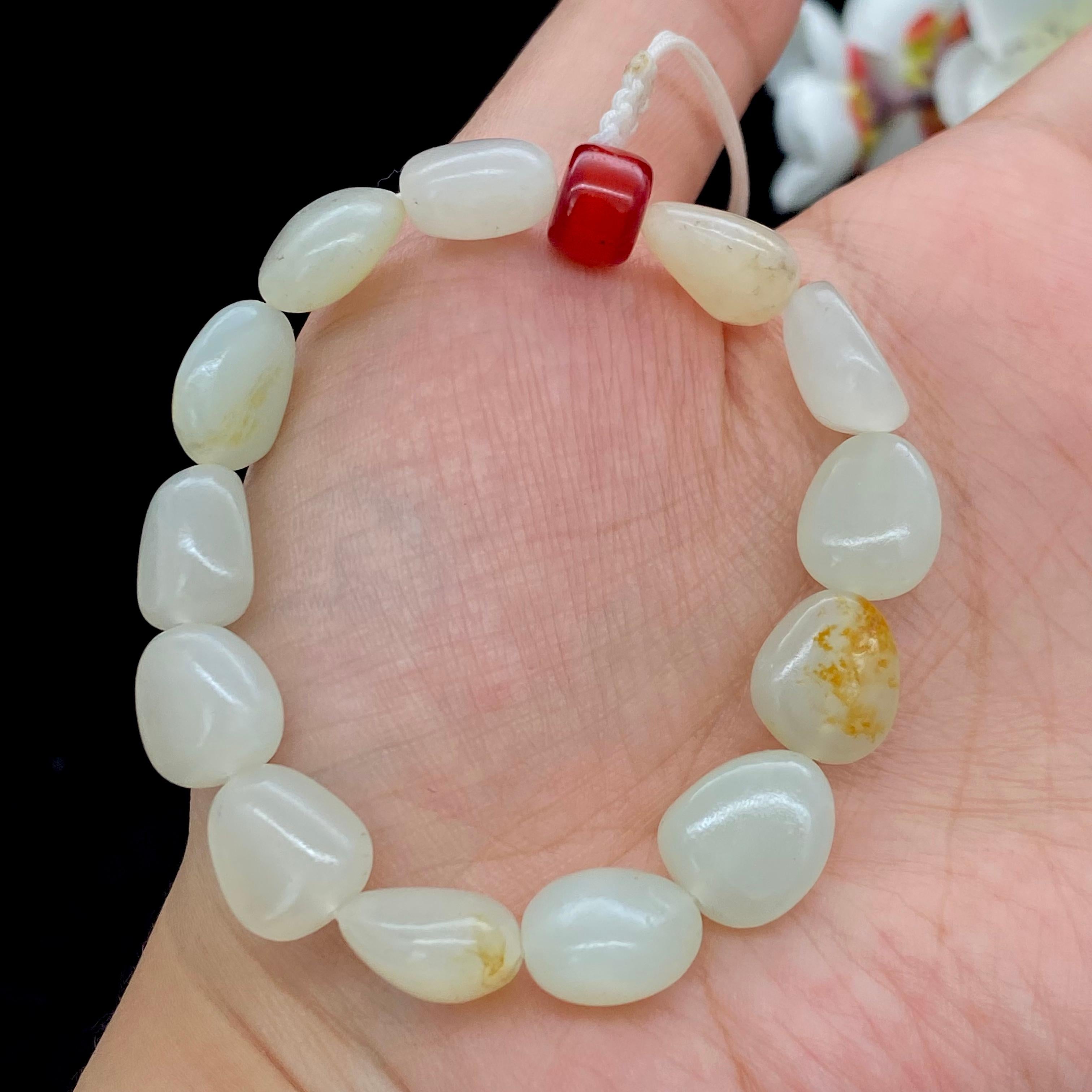 【秒杀】和田玉洒金皮籽料【精品手串】（24.5g）