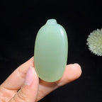 和田玉湖水绿平安无事牌（30.8g）