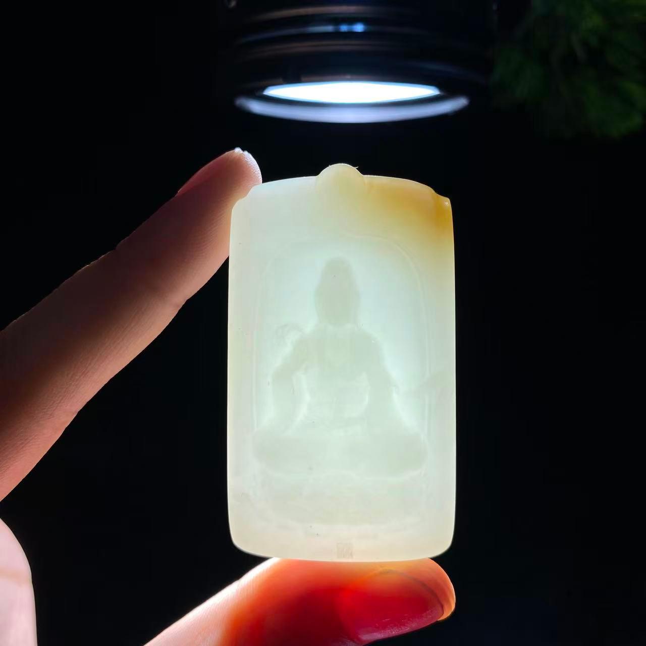 和田玉糖白观音（38.2g）