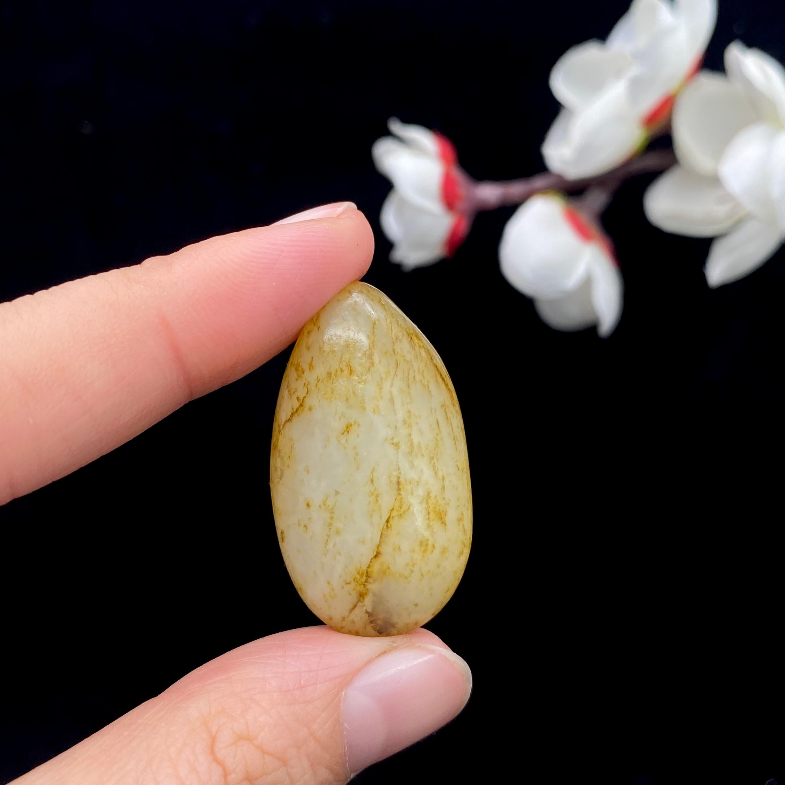 和田玉洒金皮籽料吊坠籽（14.6g）
