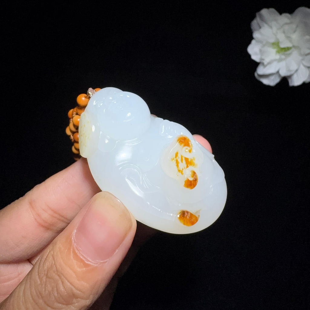 和田玉籽料挂件佛公（46.0g）