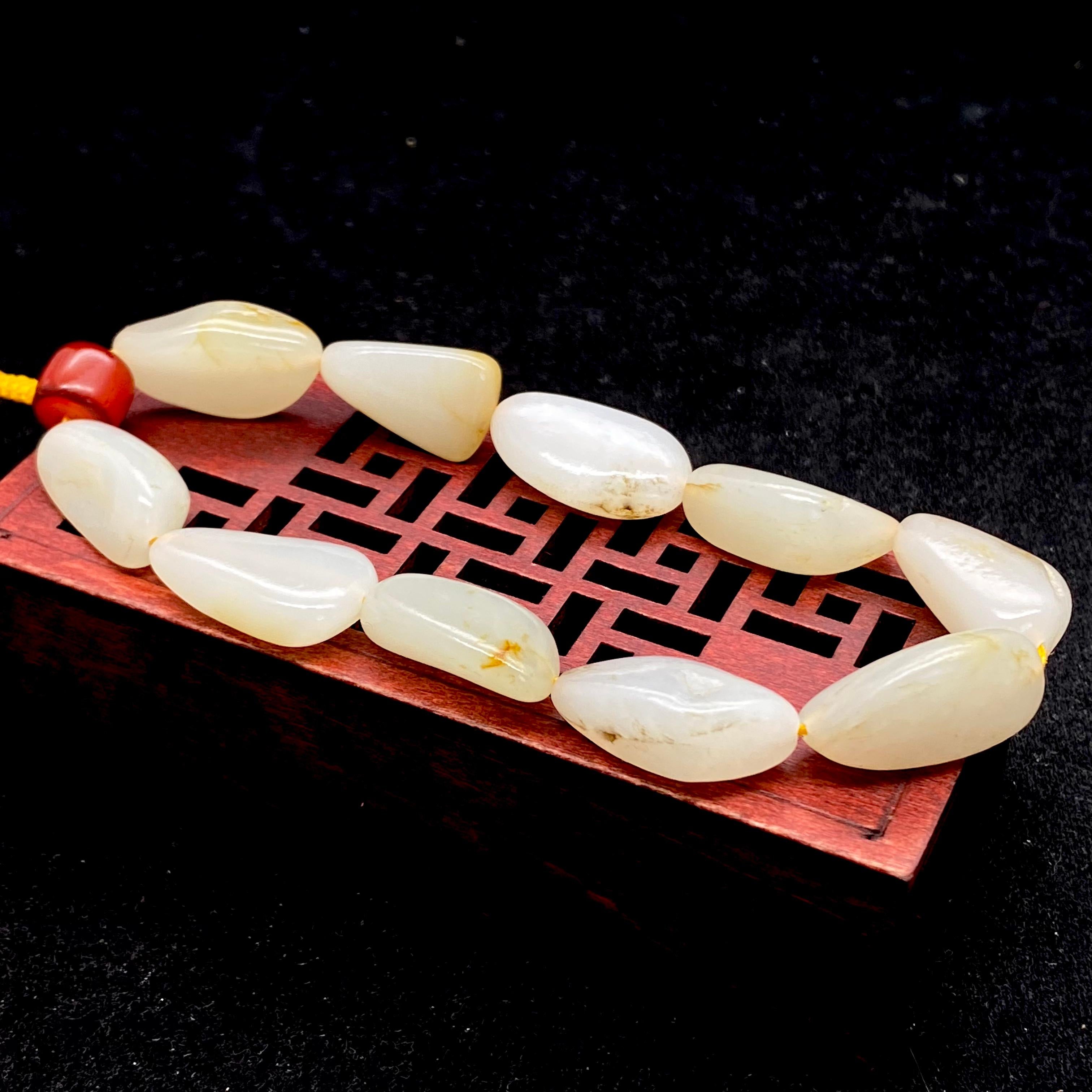 和田玉黄皮【精品手串】（35.2g）
