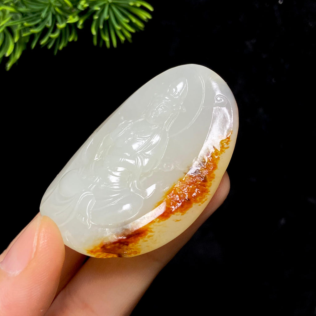 和田玉籽料观音（38.9g）