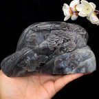 和田玉烟紫【山水】摆件（848.7g）