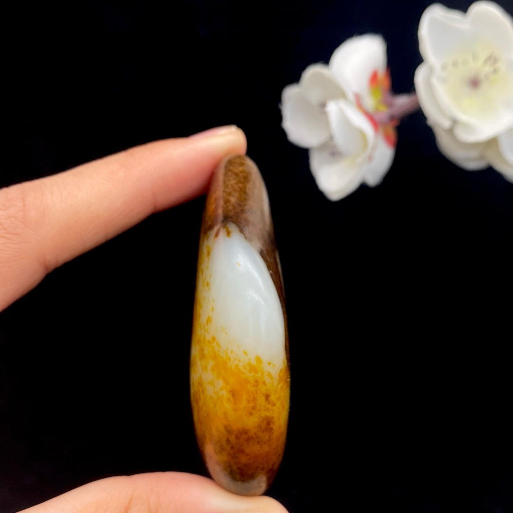 和田玉红沁皮籽料原石（91.2g）