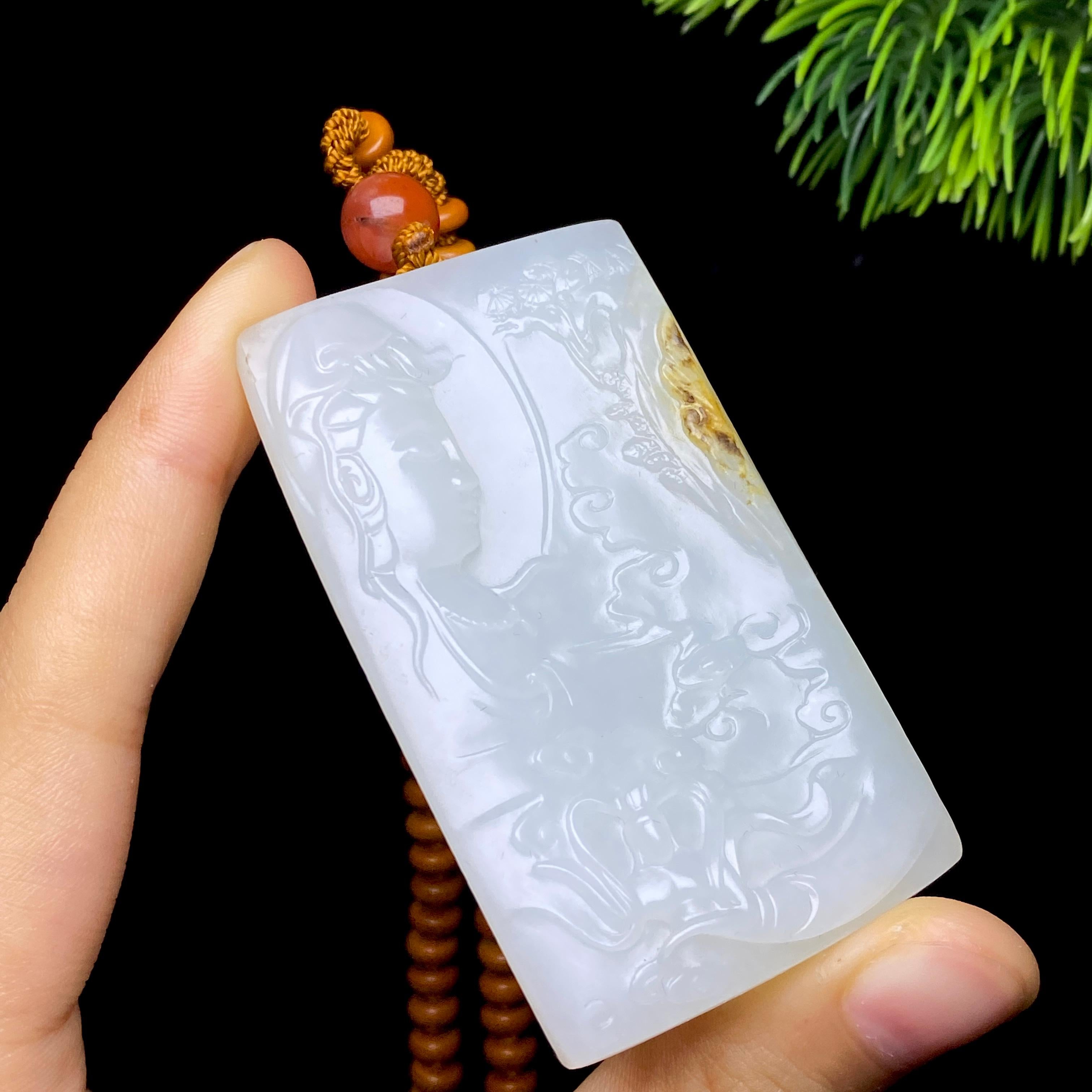 和田玉籽料观音（64.4g）