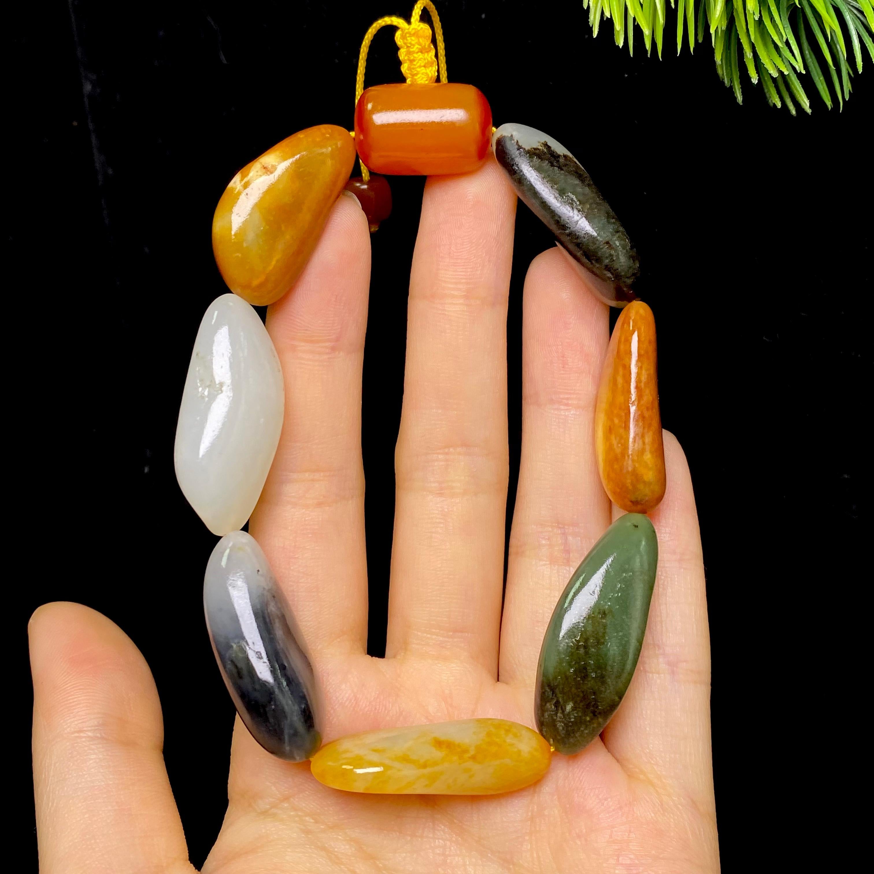 和田玉多宝籽料手串（49.9g）