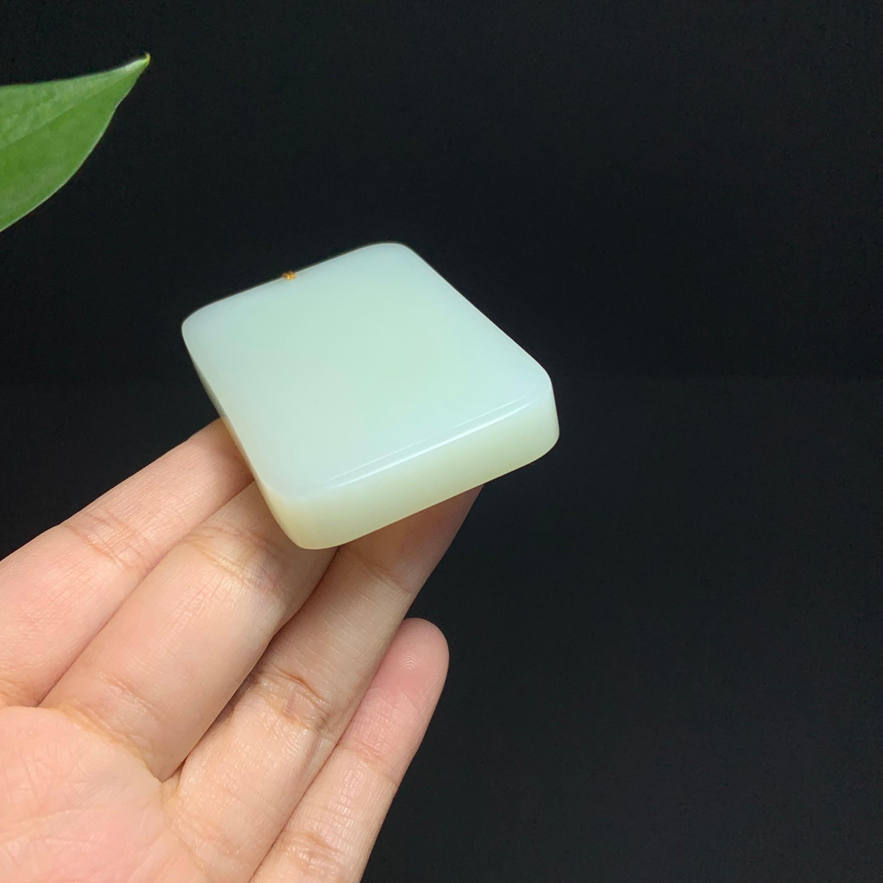 收藏级和田山料白玉无事牌挂件（60.0g）