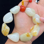 和田玉洒金皮籽料【精品男士手串】（154.3g）